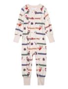 Bamboo Two Way Zip Pyjamas Santa Dogs 65 86/92 Pyjamas Sie Jumpsuit Cr...