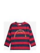 Bobo Circle Stripes T-Shirt Tops T-shirts Long-sleeved T-shirts Red Bo...