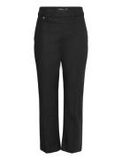 Stretch Dbl Ctn-Pant Bottoms Trousers Straight Leg Black Lauren Women