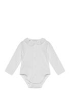 Babydoll-Neck Bodysuit Bodies Long-sleeved White Mango