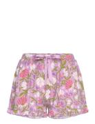 Short Jersey Ruffle Flower Shorts Purple Hunkemöller