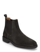 Slhjoseph Suede Chelsea Boot Støvletter Chelsea Boot Black Selected Ho...