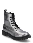 Women Boots Shoes Boots Ankle Boots Laced Boots Silver Tamaris