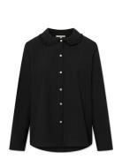 Petra Shirt - Lace Tops Shirts Long-sleeved Black STUDIO FEDER