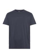 S/S Crew Neck Tops T-shirts Short-sleeved Navy Calvin Klein