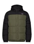 Bawinkel Blocked Padded Jacket Sport Jackets Padded Jackets Khaki Gree...