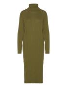 Yasmavi Knit Midi Rollneck Dress S. Noos Knelang Kjole Green YAS