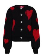 Heartscras Cardigan Tops Knitwear Cardigans Black Cras