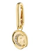 Charm Recycled Moon Pendant Halskjede Anheng Gold Pilgrim