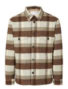 Slharchive Overshirt Noos Tops Overshirts Brown Selected Homme