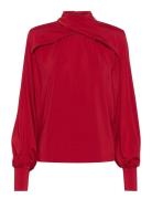 Soffigz Ls Blouse Tops Blouses Long-sleeved Red Gestuz