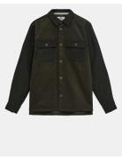 Akoscar Cord Mix Overshirt Tynn Jakke Khaki Green Anerkjendt