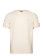 Taped Raglan T-Shirt Tops T-shirts Short-sleeved Cream Fred Perry