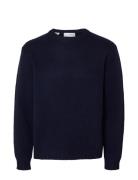 Slhcody Ls Knit Relaxed Crew Neck Noos Tops Knitwear Round Necks Navy ...