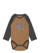 Hmlbrorson Body L/S Langermet Bodysuit Brown Hummel