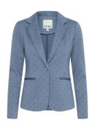 Ihkate Print Bl21 Blazers Single Breasted Blazers Blue ICHI