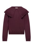 Thulla Tops Knitwear Cardigans Burgundy MarMar Copenhagen