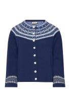 Vendela Cardigan Tops Knitwear Cardigans Blue Jumperfabriken