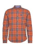 L/S Cotton Lumberjack Shirt Tops Shirts Casual Orange Superdry