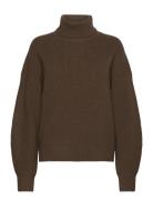 Fernadina Tops Knitwear Turtleneck Khaki Green BOSS