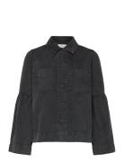 Hannali Ls Denim Jacket Dongerijakke Denimjakke Black NORR