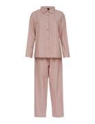 Pilen Yarndyed Flannel Pyjamas Pyjamas Sett Pink Høie Of Scandinavia