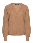 Mmthora V-Neck Knit Cardigan Tops Knitwear Cardigans Beige MOS MOSH