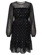 Olmivy Fr Foil L/S V-Neck Dress Aop Dresses & Skirts Dresses Partydres...