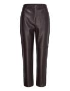 Crolenda Pu Trousers Bottoms Trousers Leather Leggings-Bukser Brown Fr...