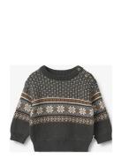 Knit Pullover Julius Tops Knitwear Pullovers Green Wheat