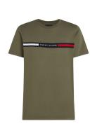 Hilfiger Chest Insert Tee Tops T-shirts Short-sleeved Green Tommy Hilf...