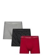 Trunk 3Pk Boksershorts Grey Calvin Klein