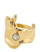 Gia Recycled Crystal Ring Ring Smykker Gold Pilgrim