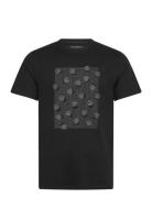 Mini Dice Graphic Tee Tops T-shirts Short-sleeved Black French Connect...