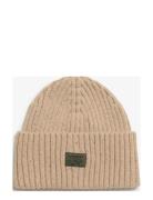 Workwear Nep Knitted Beanie Accessories Headwear Beanies Beige Superdr...