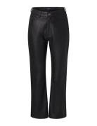 Lola High-Rise Leather Pants Bottoms Trousers Leather Leggings-Bukser ...