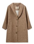 Mmadelaide Herringb Coat Outerwear Coats Winter Coats Beige MOS MOSH