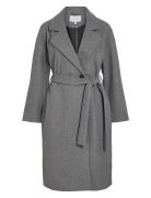 Visolo L/S Long Coat/Tes Outerwear Coats Winter Coats Grey Vila