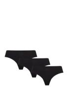 Seamless String 3-Pack Cotton Stringtruse Undertøy Black Missya