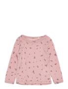 Blouse Ls Tops T-shirts Long-sleeved T-shirts Pink Fixoni