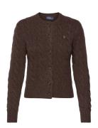 Cable-Knit Wool-Cashmere Cardigan Tops Knitwear Cardigans Brown Polo R...