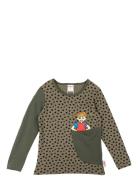 Speckled Shirt Tops T-shirts Long-sleeved T-shirts Khaki Green Pippi L...