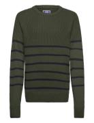 Jjpannel Knit Crew Neck Aw24 Jnr Tops Knitwear Pullovers Green Jack & ...