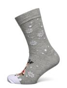 The Cute Christmas Sock Underwear Socks Regular Socks Grey Christmas S...