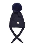 Oslo Beanie - Fake Fur Accessories Headwear Hats Beanie Navy Mp Denmar...