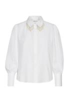 Kbsim Shirt Tops Shirts Long-sleeved White Karen By Simonsen