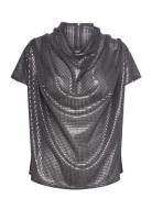 Milly Sequin Top Tops Blouses Short-sleeved Grey Ahlvar Gallery