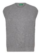 Sleeveless Sweater Vests Knitted Vests Grey United Colors Of Benetton