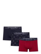 Skier Print Trunk 3-Pack Gb Boksershorts Navy GANT