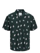 Jjxmas Aop Shirt Ss Tops Shirts Short-sleeved Green Jack & J S